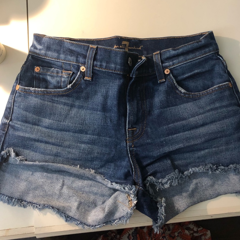7 for all mankind jean shorts